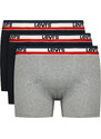 ČERNO-ŠEDÁ SADA BOXEREK LEVI'S BOXER 3 PAIRS BRIEFS Černá