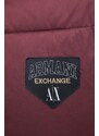 Bunda Armani Exchange pánská, vínová barva, zimní