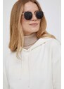 Mikina Pepe Jeans Nanette dámská, béžová barva, s kapucí, s aplikací