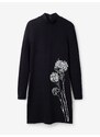 Černé dámské květované šaty Desigual Jonquera - Lacroix - Dámské