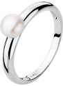 Stříbrný prsten s pravou bílou perlou Gaura Planet Shop