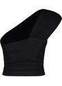 Trendyol Black Crop Lined Knitted Shimmer Bustier