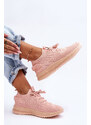Botoshop Dámské sportovní materiálové boty na zip Růžové Zauna