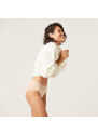 Menstruační kalhotky Modibodi Sensual Hi-Waist Bikini Light-Moderate Beige - VYBALENÉ (MODI4035BVYB)
