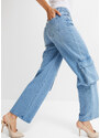 bonprix Cargo džíny, z čisté bavlny Modrá