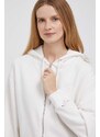 Mikina Tommy Hilfiger dámská, béžová barva, s kapucí, s aplikací