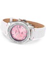 Squale Watches Stříbrné pánské hodinky Squale s koženým páskem 1521 Onda Pink Leather - Silver 42MM Automatic