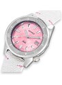 Squale Watches Stříbrné pánské hodinky Squale s koženým páskem 1521 Onda Pink Leather - Silver 42MM Automatic