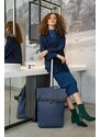 Nákupní vozík na kolečkách Reisenthel Trolley M Herringbone dark blue