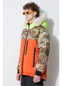 Oboustranná péřová bunda Griffin pánská, oranžová barva, zimní