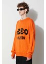 Vlněný svetr 032C pánský, oranžová barva, hřejivý