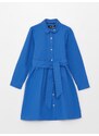 LC Waikiki Shirt Collar Basic Long Sleeve Girls' Dress