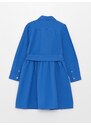 LC Waikiki Shirt Collar Basic Long Sleeve Girls' Dress