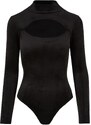 URBAN CLASSICS Ladies Velvet Cut-Out Turtleneck Body