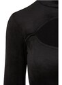 URBAN CLASSICS Ladies Velvet Cut-Out Turtleneck Body