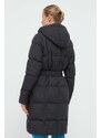 Péřová bunda Jack Wolfskin dámská, černá barva, zimní