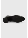 Nízké kozačky Calvin Klein ALMOND ANKLE BOOT 55 - EPI MN MX dámské, černá barva, na podpatku, HW0HW01701