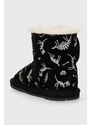 Kojenecké semišové boty Emu Australia Toddle Reflective Dino černá barva