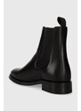 Kožené kotníkové boty Gant Fayy dámské, černá barva, na plochém podpatku, 27551336.G00