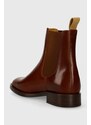 Kožené kotníkové boty Gant Fayy dámské, červená barva, na plochém podpatku, 27551336.G45