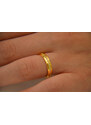 OLIVIE Snubní stříbrný prsten MATTE GOLD 7482