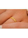OLIVIE Snubní stříbrný prsten TLUKOT SRDCE GOLD 7480