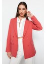 Trendyol Red Regular Lined Double Breasted Closure Woven Blazer Jacket