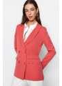 Trendyol Red Regular Lined Double Breasted Closure Woven Blazer Jacket