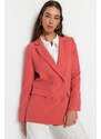 Trendyol Red Regular Lined Double Breasted Closure Woven Blazer Jacket