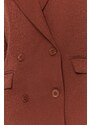 Trendyol Brown Regular Lined Double Breasted Closure Woven Blazer Jacket