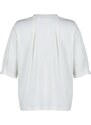 Trendyol Ecru 100% Cotton Premium Oversize/Wide Fit 3 Quarter Sleeve Knitted T-Shirt