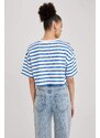 DEFACTO Slim Fit Striped Short Sleeve T-Shirt