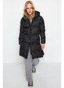 Trendyol Black Hooded Water Repellent Long Puffer Jacket