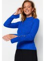 Trendyol Saks Sleeve Ends Detailed Knitwear Sweater