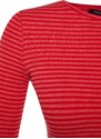 Trendyol Red Striped Slim Crop Crew Neck Ribbed Flexible Knitted Blouse