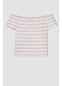DEFACTO Slim Fit Striped Camisole Short Sleeve T-Shirt
