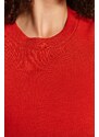 Trendyol Curve Cinnamon Corduroy Knitted Cut Out Detailed Blouse