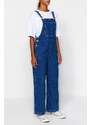 Trendyol Dark Blue Denim Overalls Jumpsuit