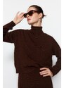 Trendyol Brown Turtleneck Knitwear Two Piece Set