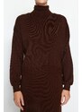 Trendyol Brown Turtleneck Knitwear Two Piece Set