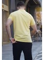 Madmext Yellow Polo-Collar Men's T-Shirt 6113