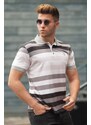 Madmext Gray Polo Men's T-Shirt 5279