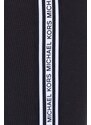 Bavlněné kalhoty Michael Kors černá barva, s aplikací