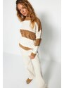 Trendyol Camel Oversized pletený svetr