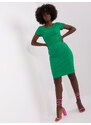 Fashionhunters Zelená bodycon pruhovaná základní sukně