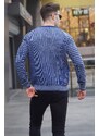 Madmext Light Navy Blue Crew Neck Knitwear Sweater 5766