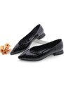 Marjin Women's Flats Pointed Toe Evka Black