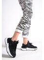 Capone Outfitters Capone Round Toe Women's Black Double Laced Sneakers