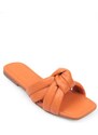 Capone Outfitters Capone Flat Heeled Orange Women's Slippers