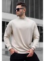 Madmext Beige Half Turtleneck Men's Sweatshirt 5329